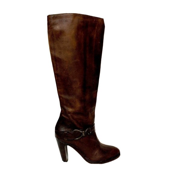Cole Haan Women's Air Tantivy Knee-High Leather Boot in Chestnut - Picture 5 of 12